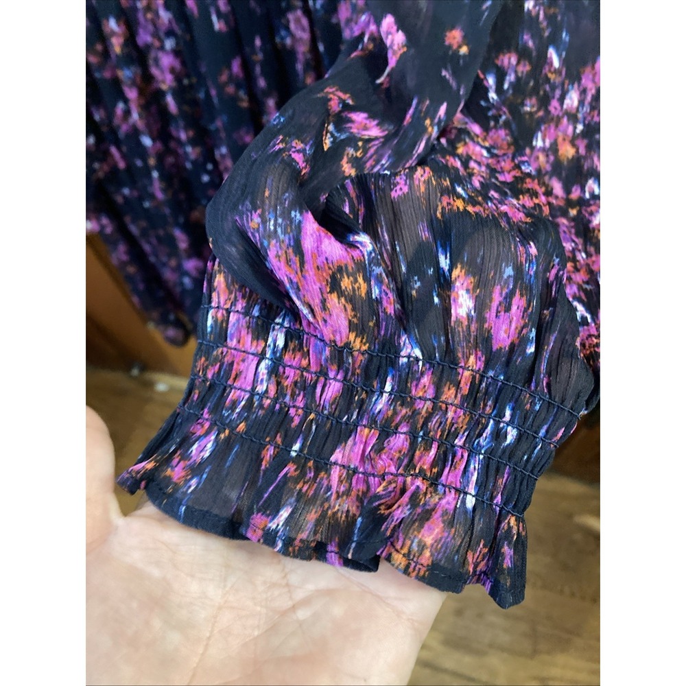 DKNY Plus Size Printed Blouson-Sleeve Fit & Flare Dress Sz 20W New Blue $139 - Picture 6 of 13